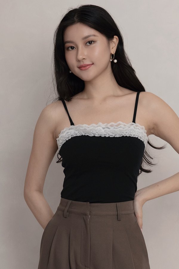 Thalia Padded Top Black *PLUSH*