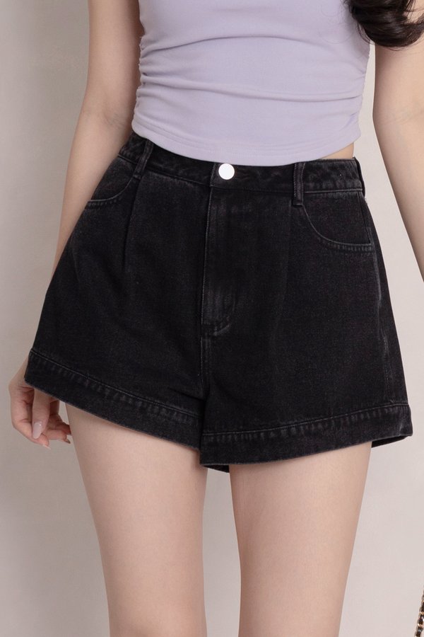 Freya Denim Shorts Black Acid