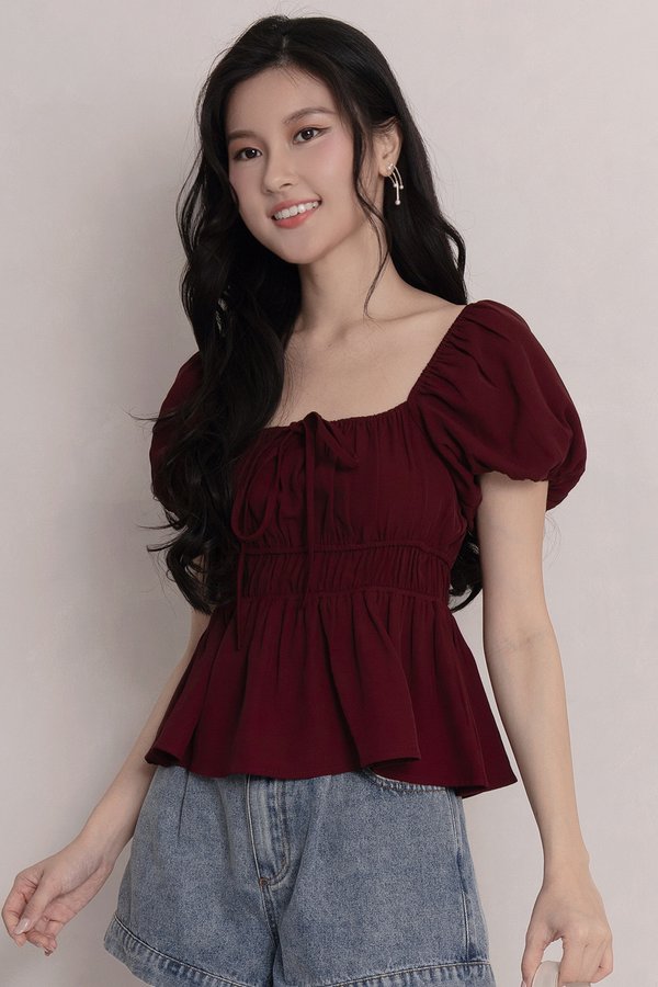 Marlow Top Maroon