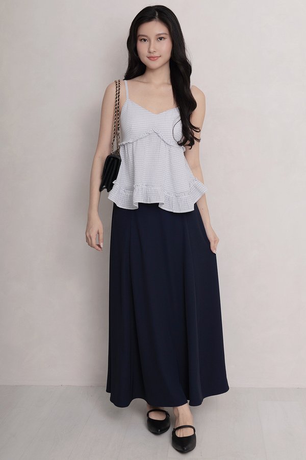 Nixie Top White/Blue Gingham