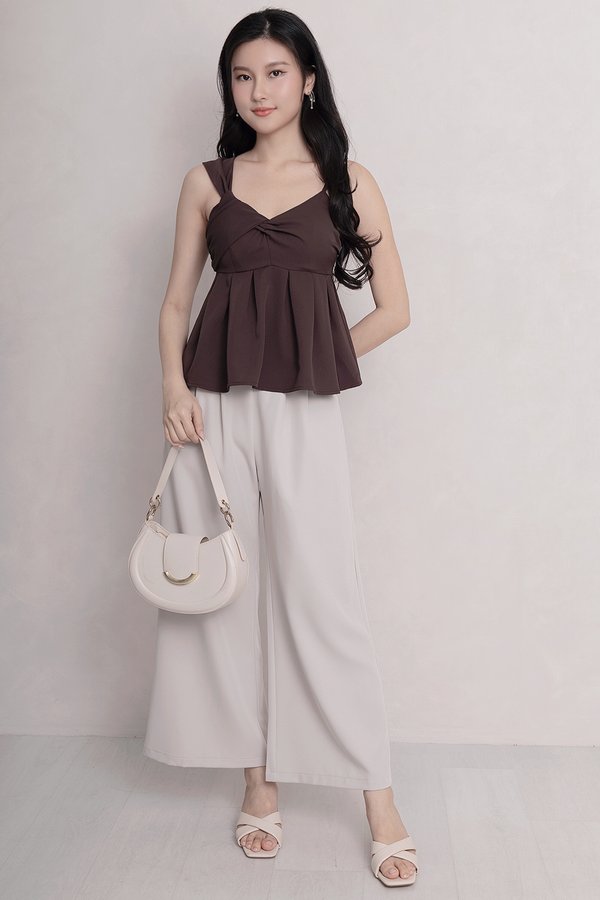 Clarissa Padded Top Dark Cocoa