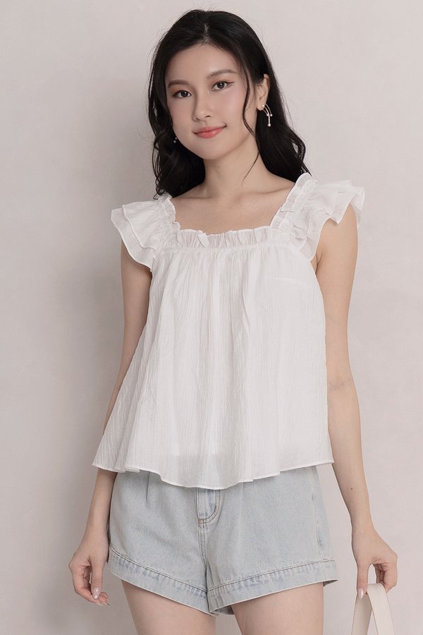 Prudence Crepe Top White