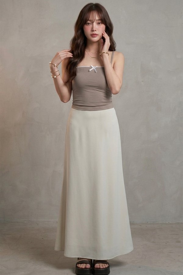 Gia Midaxi Skirt Beige Sand