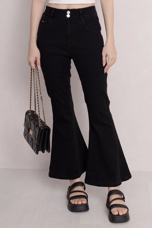 Yasmin Bell Denim Jeans Black Acid