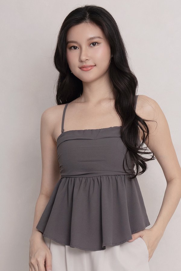 Dessa Padded Top Dark Grey