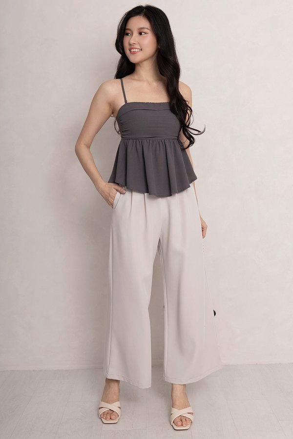 Dessa Padded Top Dark Grey