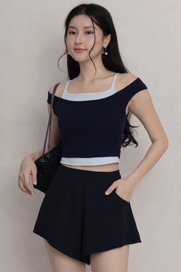 Lixie Padded Top Navy/Baby Blue *PLUSH*