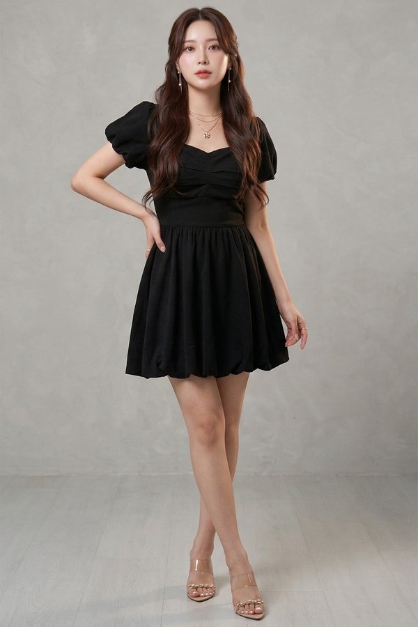 Katelyn Romper Dress Black