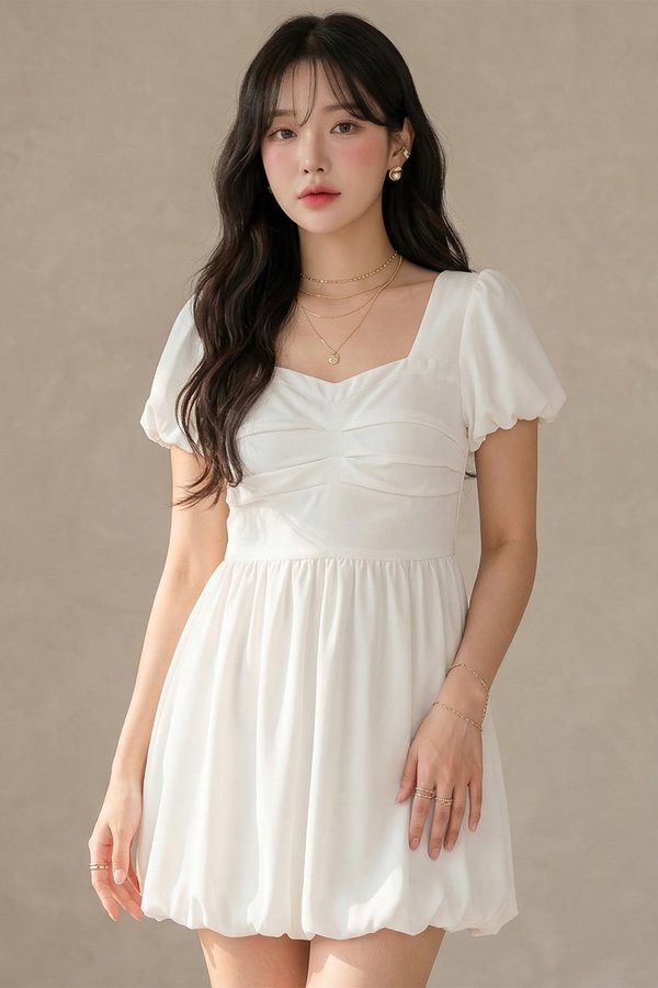 Katelyn Romper Dress White