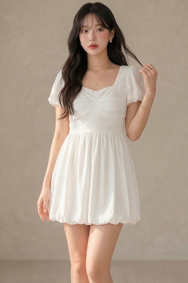 Katelyn Romper Dress White