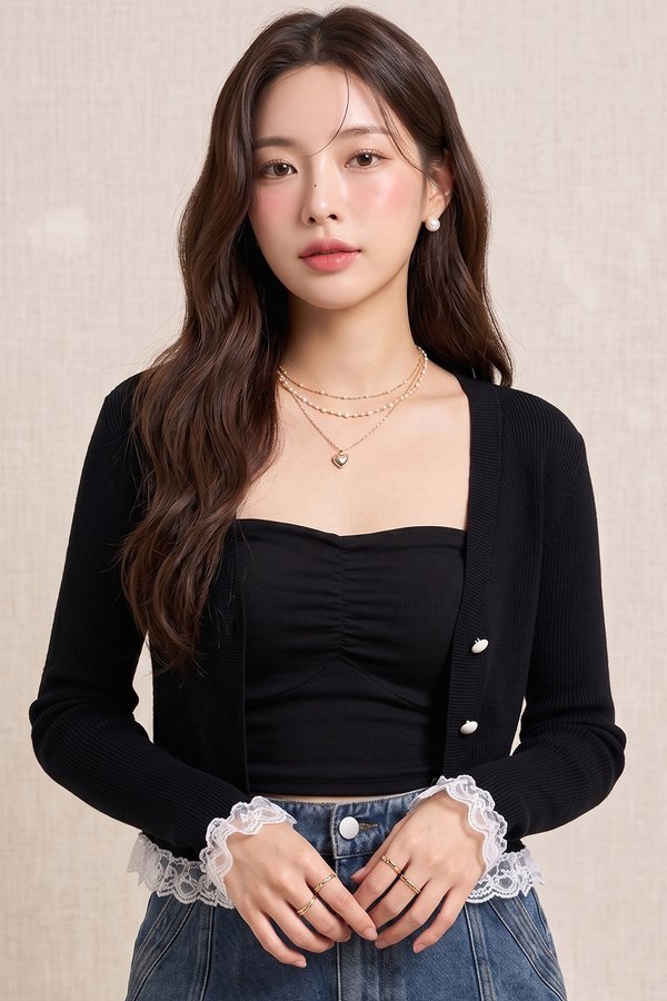 Kennedy Lace Cardi Black