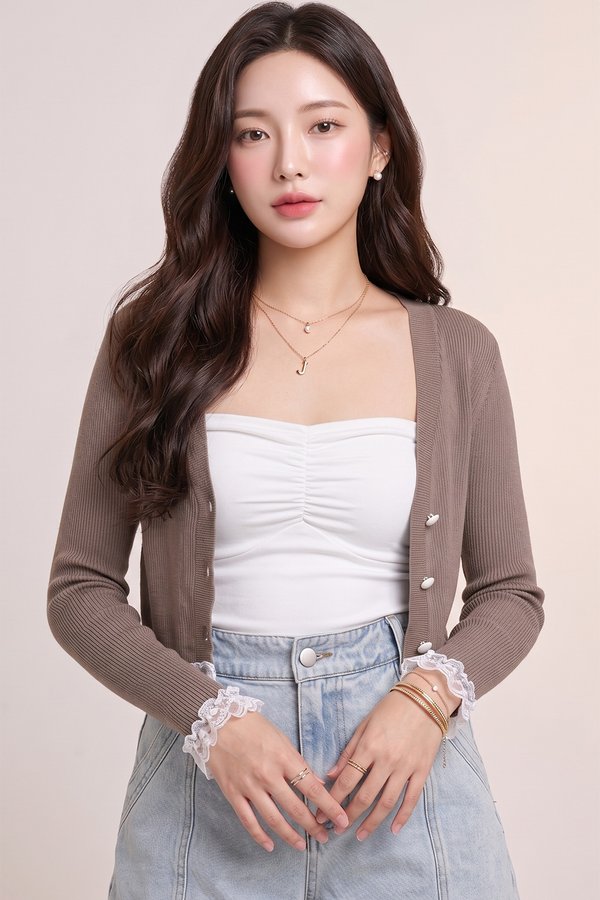 Kennedy Lace Cardi Hojicha