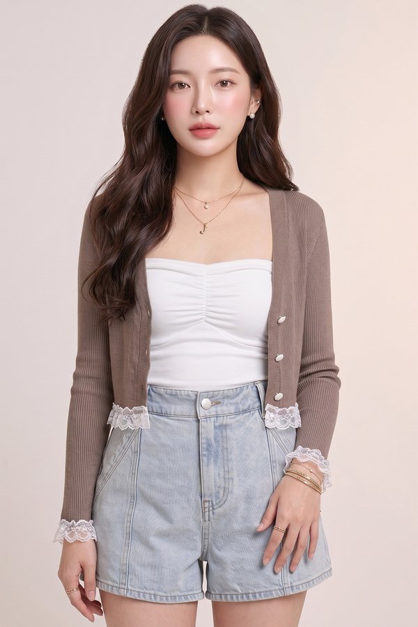 Kennedy Lace Cardi Hojicha
