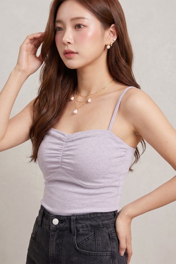 Piper Padded Top Textured Lilac *PLUSH*