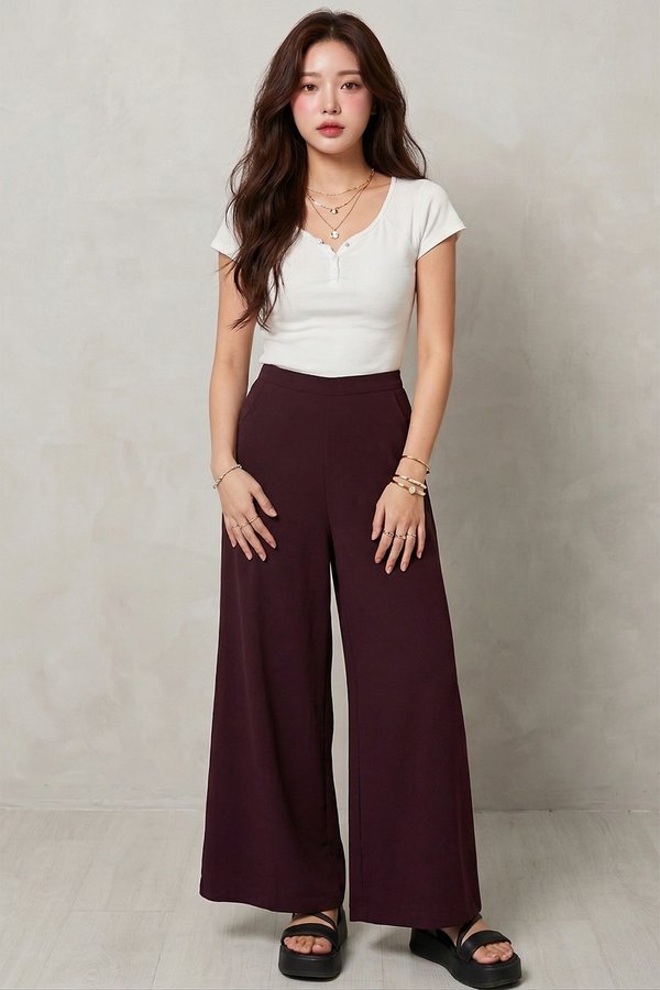 Kara Culottes Burgundy