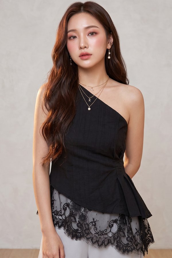 Lila Toga Lace Top Black