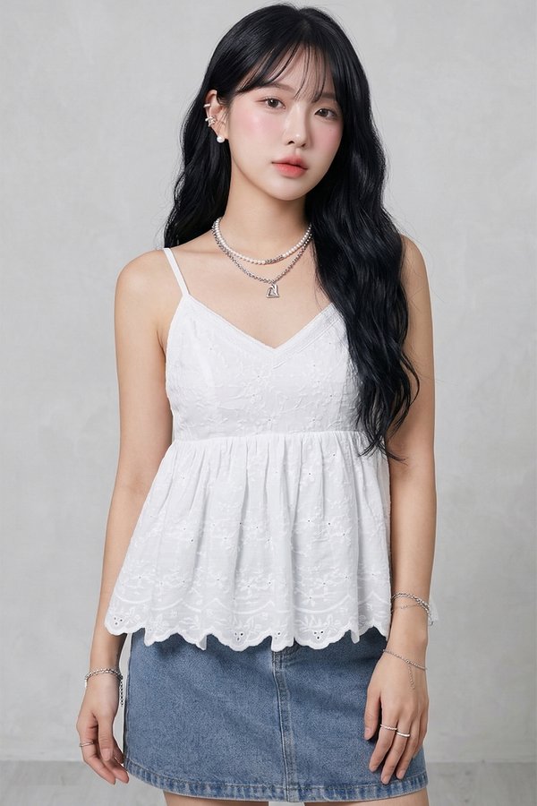 Shermina Crochet Top White