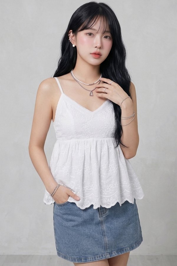 Shermina Crochet Top White