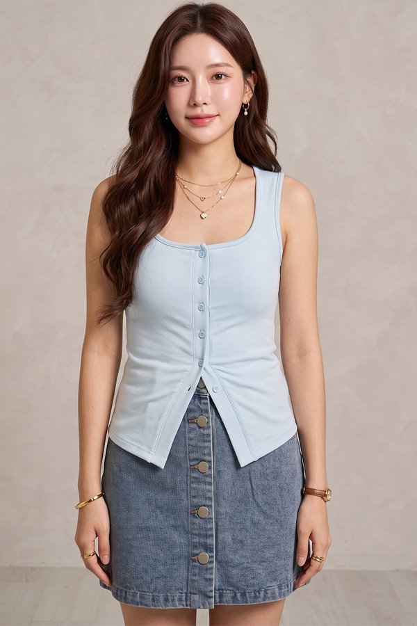 Alma Padded Top Baby Blue *PLUSH*