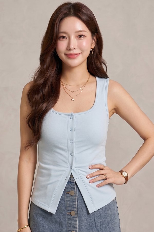 Alma Padded Top Baby Blue *PLUSH*