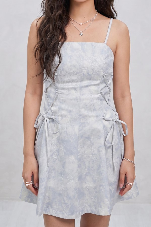 Finley Romper Dress Blue Baroque