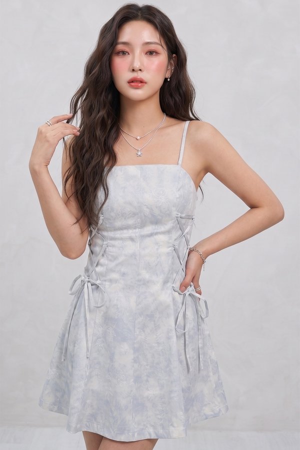 Finley Romper Dress Blue Baroque