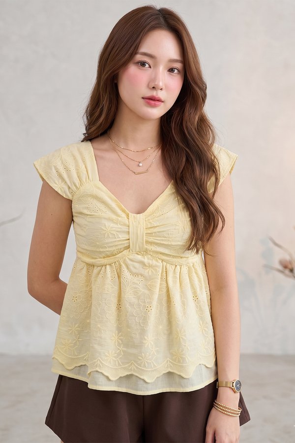 Bretta Crochet Top Sunshine