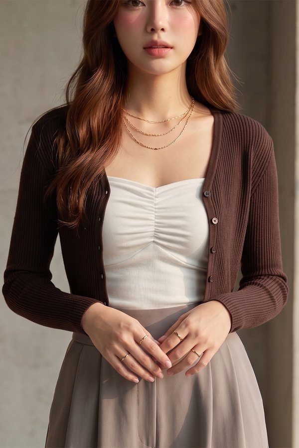 Bella Cardi Dark Brown