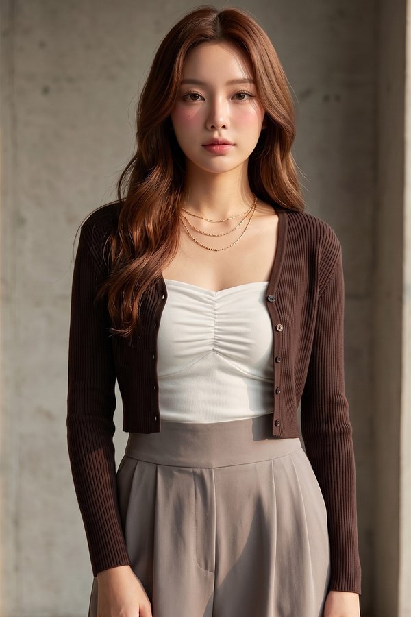 Bella Cardi Dark Brown