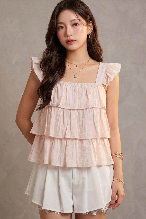 Jerminda Crepe Top Soft Pink