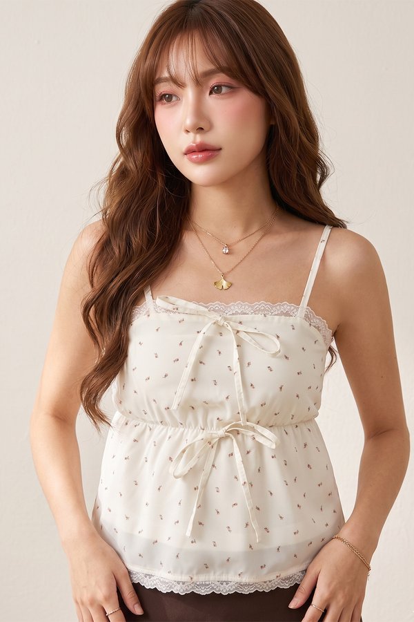 Daisee Padded Top Mini Bud White