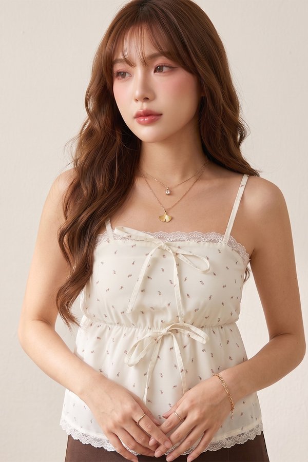 Daisee Padded Top Mini Bud White