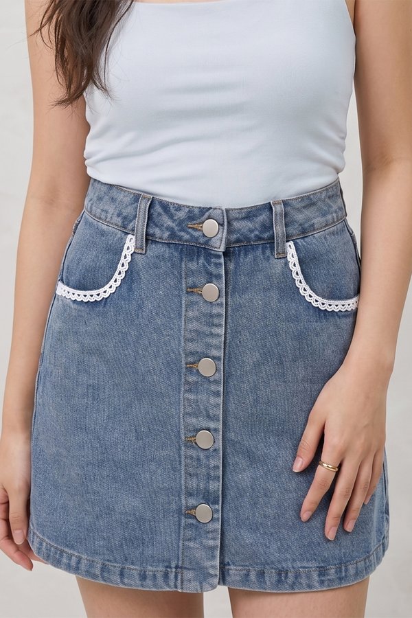 Suri Denim Skorts Stone Wash