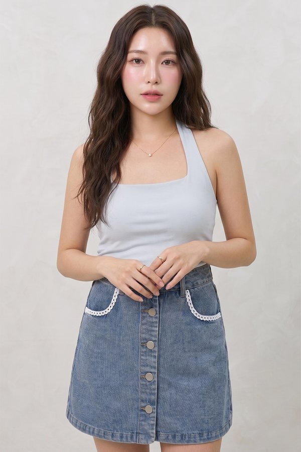Suri Denim Skorts Stone Wash