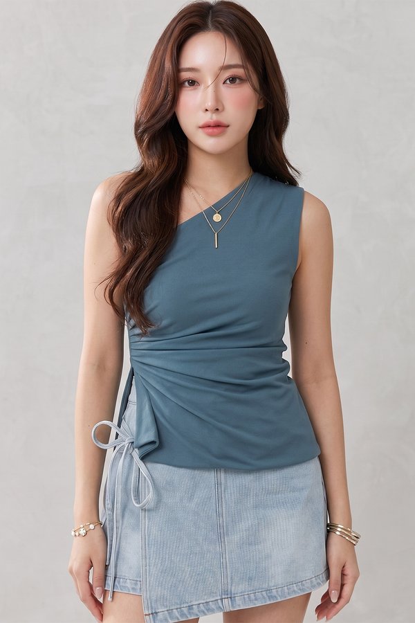 Ines Padded Top Dusty Peacock *PLUSH*