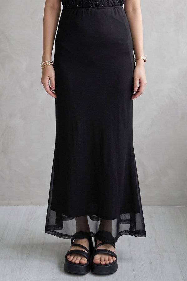 Corra Mesh Skirt Black