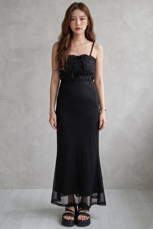 Corra Mesh Skirt Black
