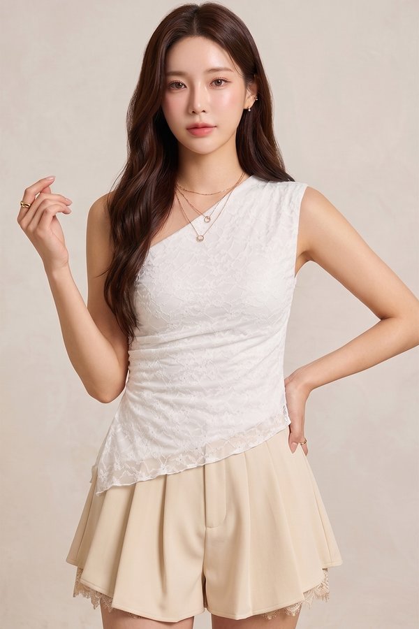 Nadia Lace Toga White