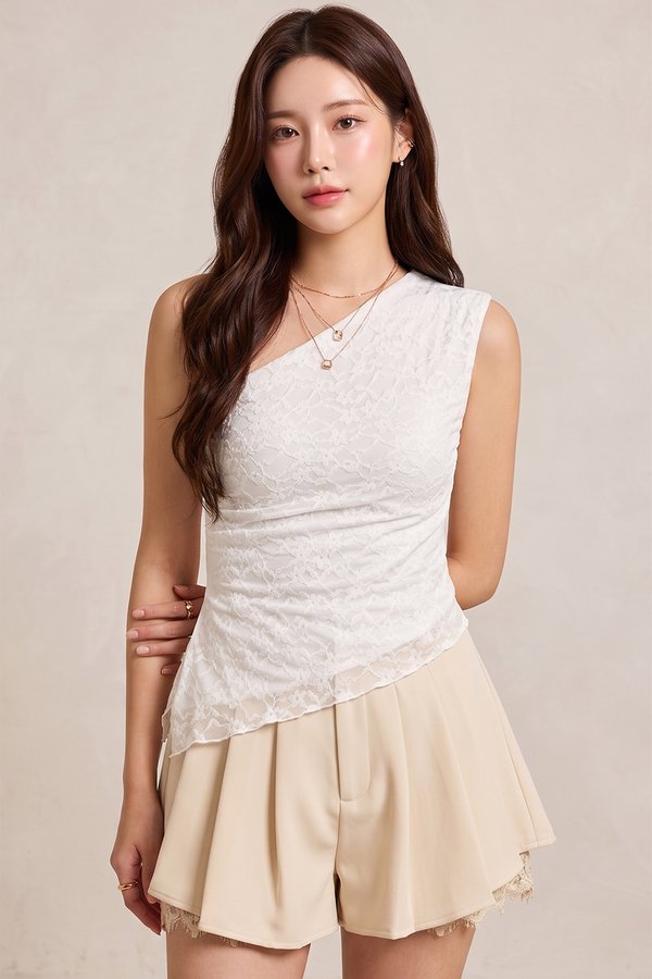Nadia Lace Toga White