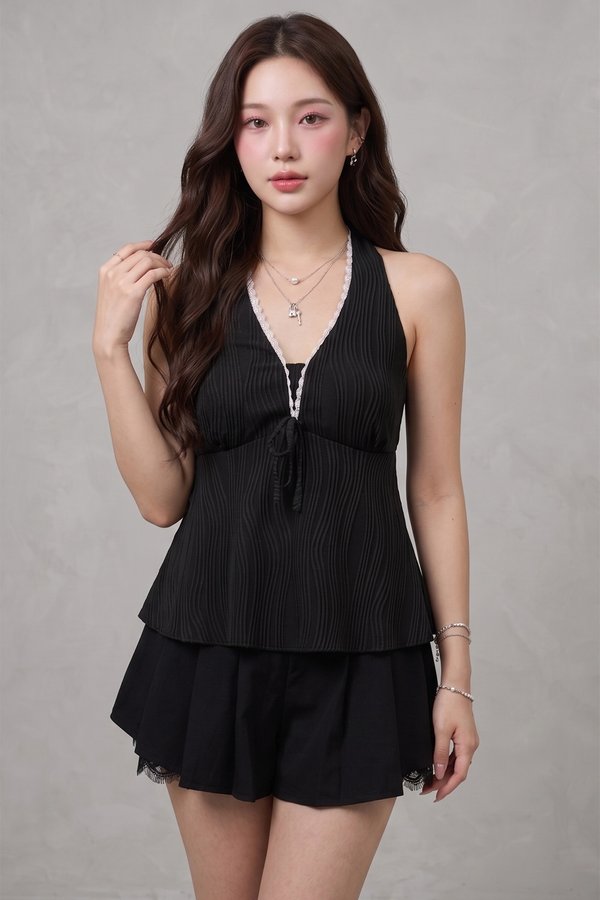 Paige Padded Top Black