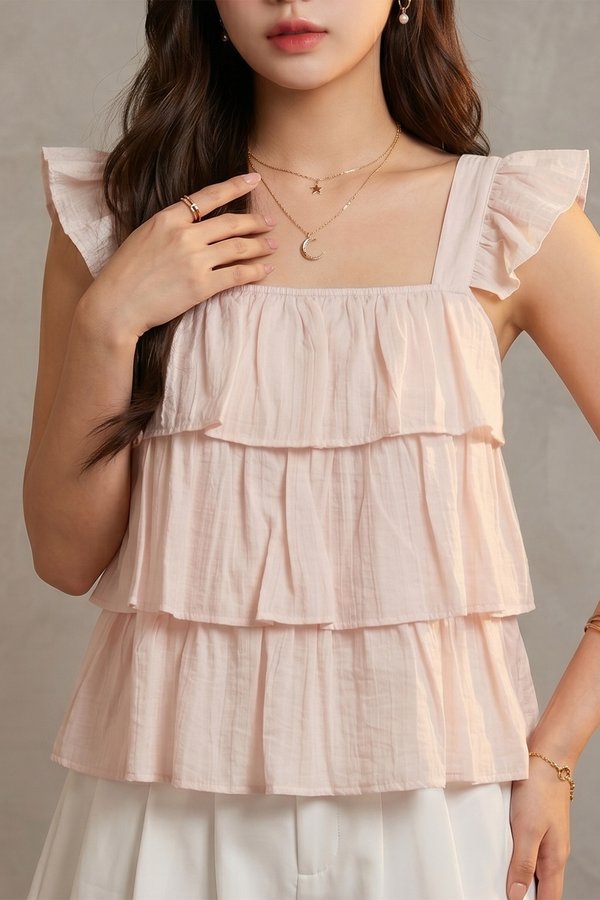 Jerminda Crepe Top Soft Pink