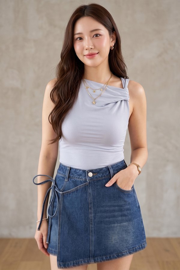 Cecilla Padded Top Blue Periwinkle *TOFU*