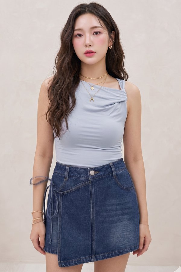 Cecilla Padded Top Blue Periwinkle *TOFU*