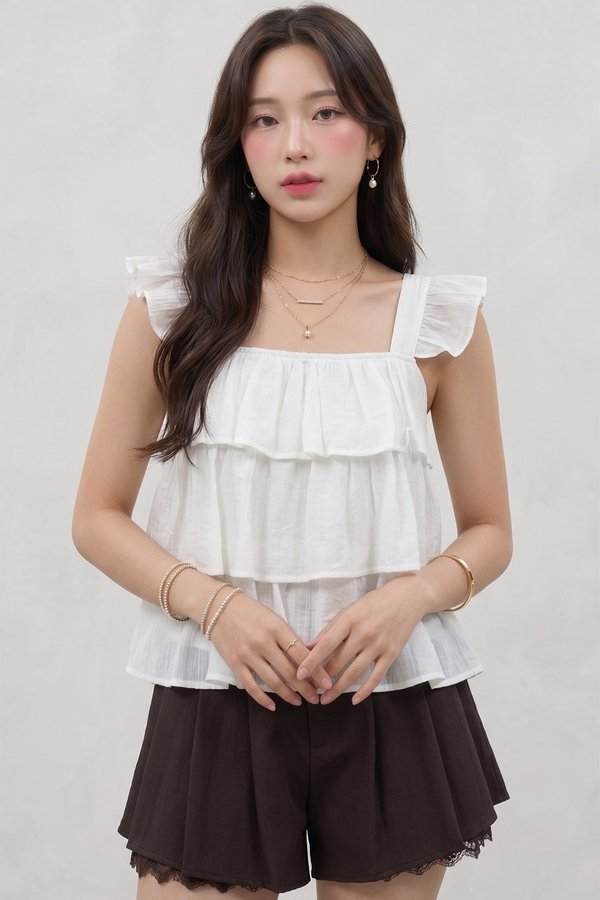 Jerminda Crepe Top White