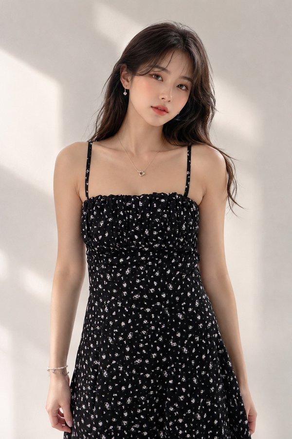 Aletta Dress Prime Petals Black