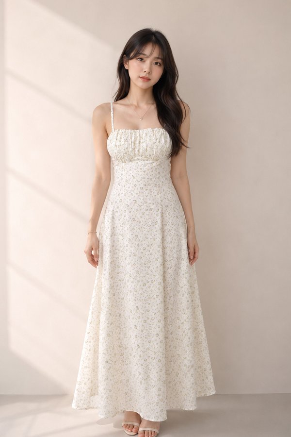 Aletta Dress Prime Petals White