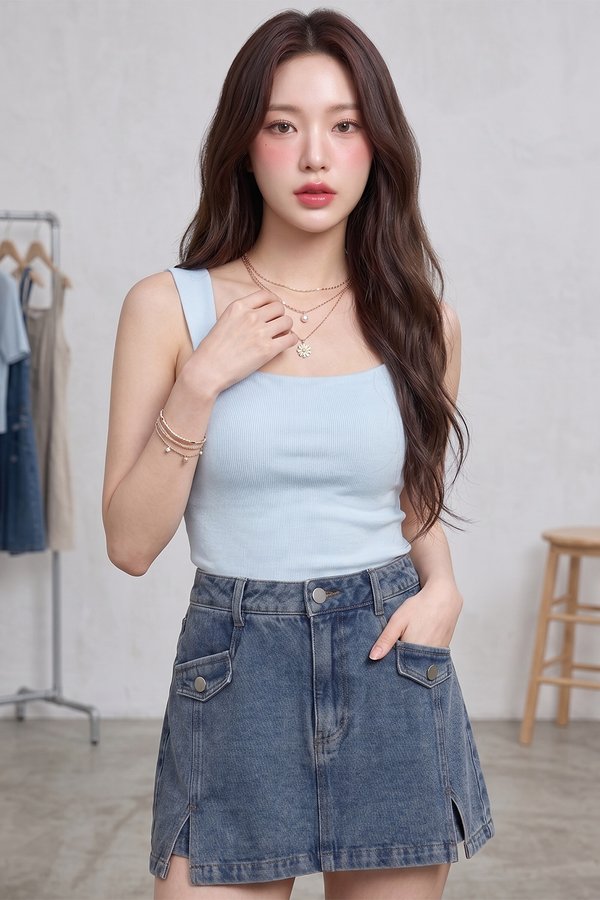 Avalon Denim Skorts/Shorts Stone Wash