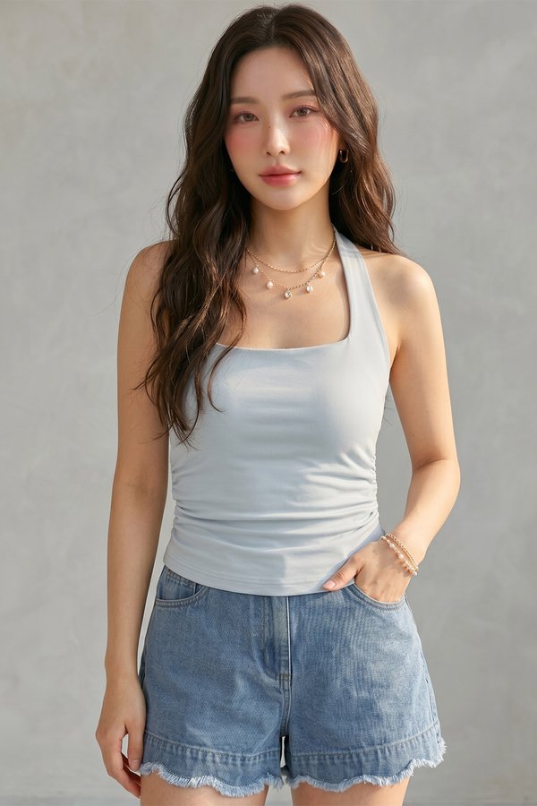 Azura Padded Top Ice Grey Blue *PLUSH*