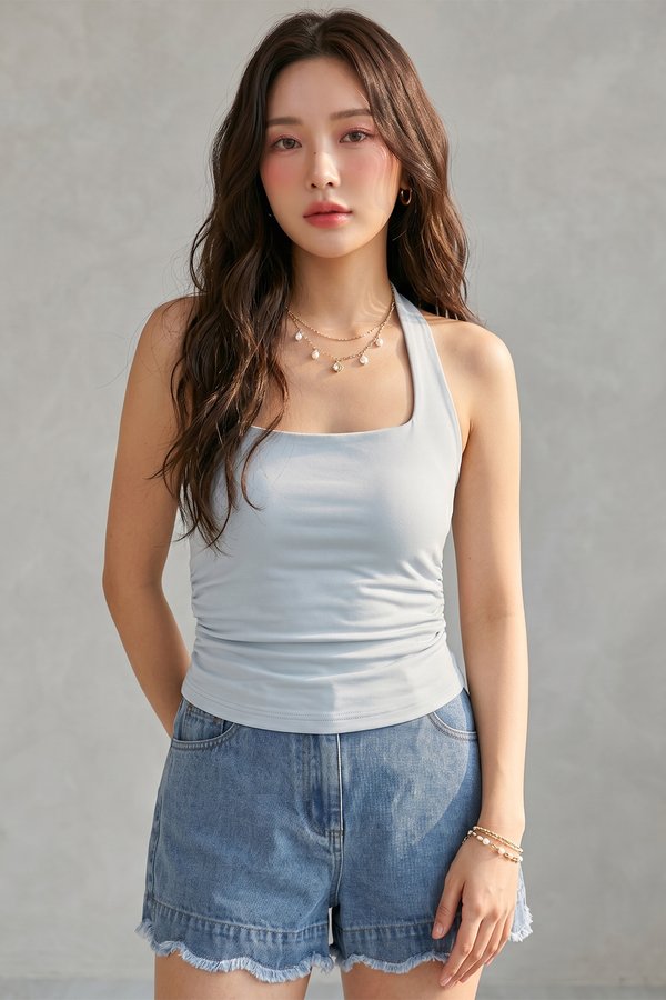 Azura Padded Top Ice Grey Blue *PLUSH*