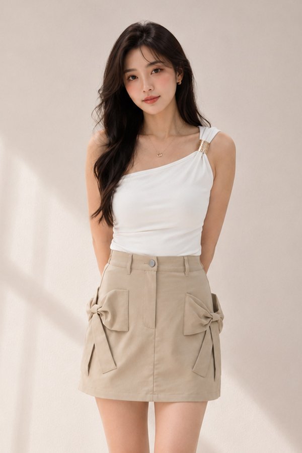 Grettia Soft Denim Skorts Sand